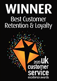 UK Customer Service Awards 2020 winner, Best Customer Retention and Loyalty