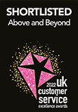UK Customer Service Awards 2022, shortlisted, Above and Beyond